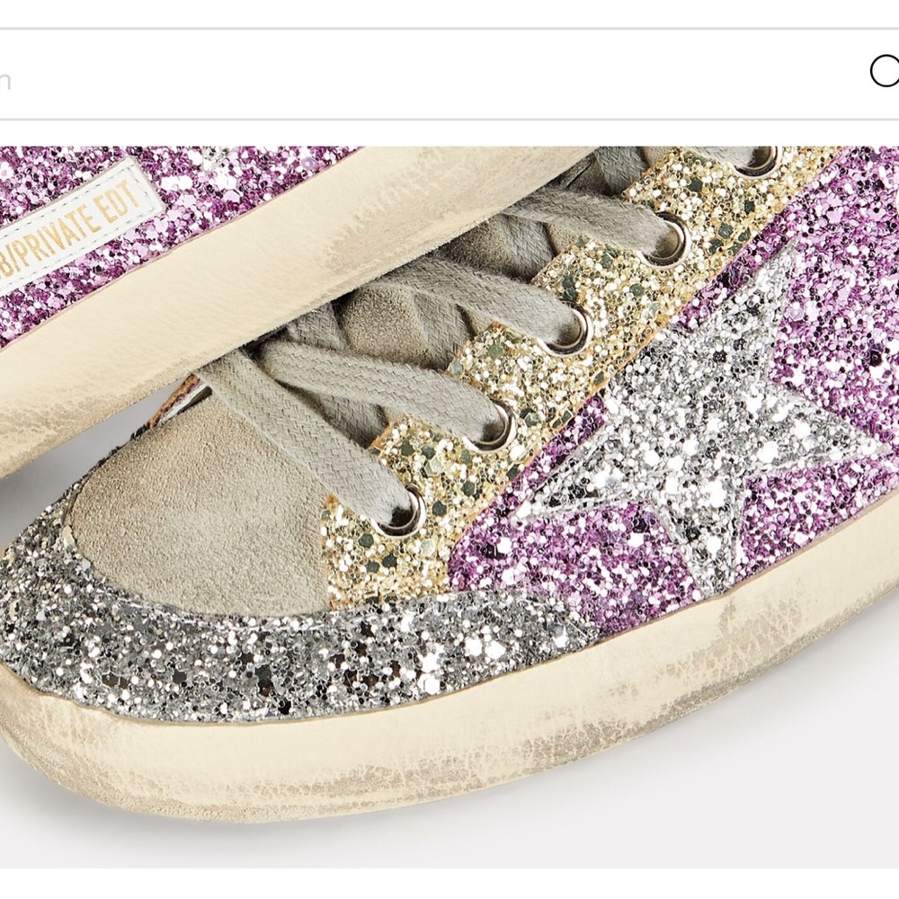 Golden Goose Glitter Sneakers - Silver, Purple, Gold - Picture 5 of 9